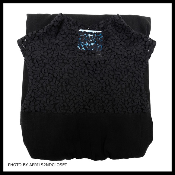 FREE PEOPLE BLACK BODYCON BOHO MINI DRESS A2C - Picture 6 of 8